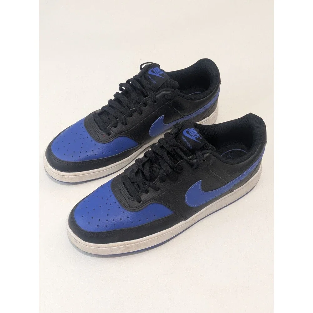 Nike Court Vision Low Black Royal Blue Sneakers Men's Size 10 Casual Shoes‎
